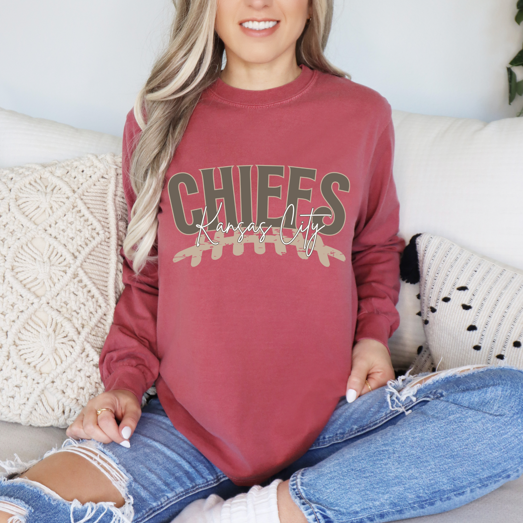 Boho Chiefs Comfort Wash Long Sleeve
