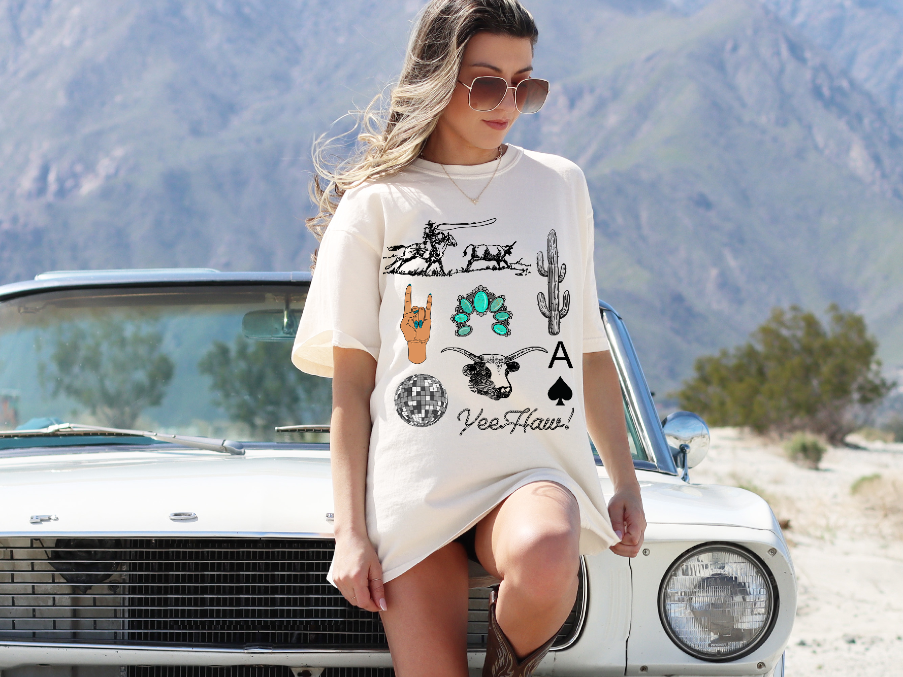 Yes Haw Turquoise Western Collage