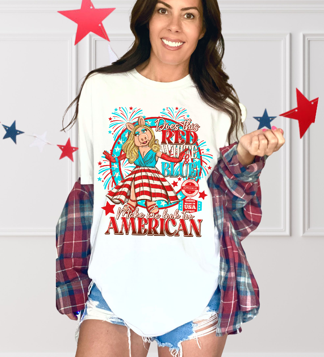 Miss Piggy USA Comfort Color