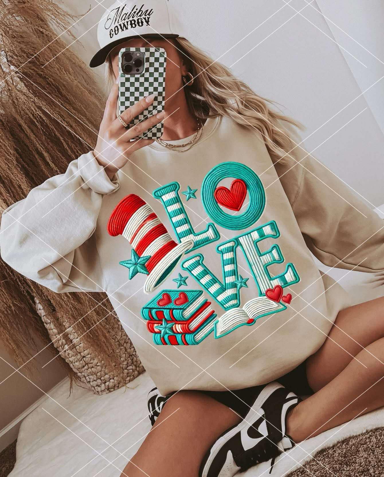 Faux Embroidery Love Dr. Seuss