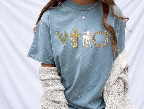 Palm Cross Lamb Crown Easter